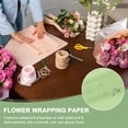 thumbnail image 4 of Papel para envolver flores Uxcell, papel de ramo impermeable de color sólido verde, 20 hojas, 4 of 7