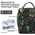 thumbnail image 2 of Rose Insulated Lunch Box Student Reusable Lunch Bag with Water Bottle Holder Cooler Tote Bag Office Hiking, 2 of 6