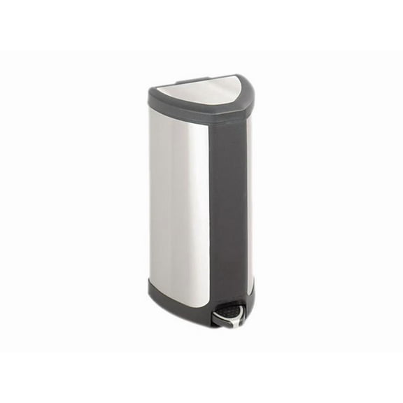 Safco Stainless Step-On 4 Gallon Receptacle in Stainless Steel