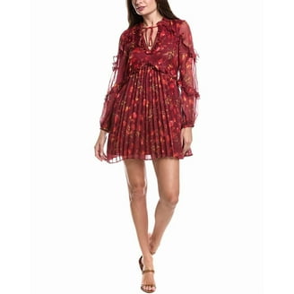 blue puff sleeve mini dress Blue Moon Puff-Sleeve Babydoll Mini Dress Light Chambray / S