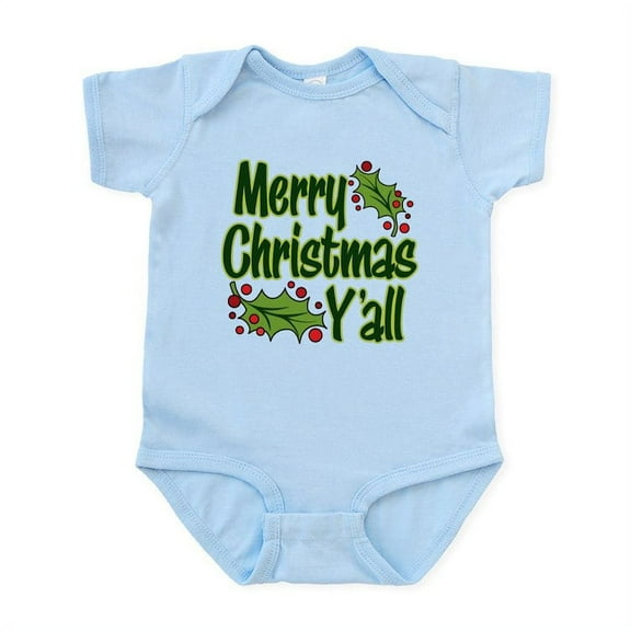 CafePress - Merry Christmas Y'all Infant Bodysuit - Baby Light Bodysuit, Size Newborn - 24 Months