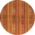 thumbnail image 1 of Ahgly Company Indoor Round Southwestern Orange Country Area Rugs, 8' Round, 1 of 1