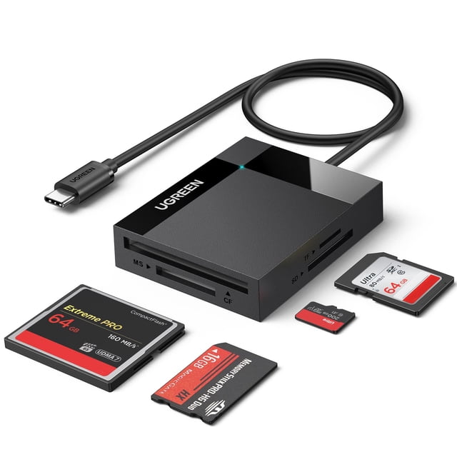 Lector de tarjetas de memoria UGREEN USB C 4 en 1 para iPhone, MacBook