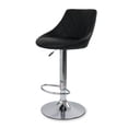 thumbnail image 1 of Silla de Bar para Barra de Cocina con Respaldo y Reposapies de Altura Ajustable Banco Giratorio para Bar con Asiento Acolchado Diseño Elegante Negro, 1 of 1