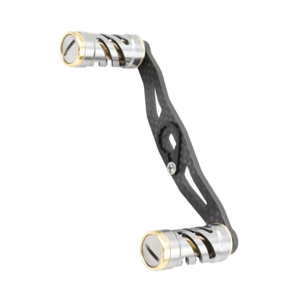 Mango de carrete de pesca de 5 x 8 mm, práctico y antideslizante, de fibra de carbono, tanto para diestros como para Plata