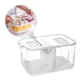 thumbnail image 4 of 1pc Bottom Filter Design Kitchen Crisper Food Storage Box with Splitter Plate, 4 of 9