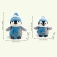thumbnail image 2 of 11.81" Winter Penguin Plush Toy with Knit Hat Scarf, Soft Stuffed Penguin Plush Penguin Stuffed Animal for Home Decor Office Birthday Gift for Family Friends Lover,Red, 2 of 7