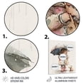 thumbnail image 3 of Designart "Adorable Baby with Umbrella on a Rainy Day" Children'S Art Metal Wall Art, 3 of 5