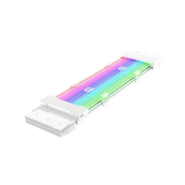 PC Case PSU Extension ARGB Cable ATX 24PIN PCI-E GPU Neon Color Line ...