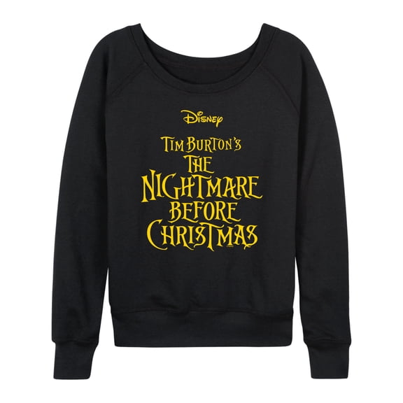The Nightmare Before Christmas - Logo - Women's French Terry Long Sleeve Pullover