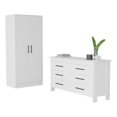 thumbnail image 1 of FM FURNITURE  Canaan 2 Piece Bedroom Set White Engineered Wood, 1 of 7