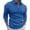 Blue, variant on IROINNID Mens Pullover Shirts Long Sleeve Solid Turndown Pullover Zipper Autumn And Winter Blouse,Gray