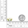 thumbnail image 3 of Gem Stone King 2.04 Cttw 10K Yellow Gold Oval Cabochon White Simulated Opal Green Peridot and Accent Diamond 3-Stone Engagement Ring for Women | Three Stone Wedding Anniversary Ring (Size 6.5), 3 of 4