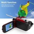 thumbnail image 5 of Portable Full HD 1080P High Definition Digital Video Camera, DV Camcorder Camera Recorder, 16MP 2.7 Inch LCD Screen 16X Digital Zoom, 270° Rotation, Red, 5 of 8