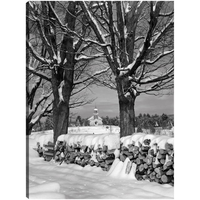 Cuadro Decorativo - Invierno campestre clásico Jr Impresión en canvas, estrechado.