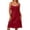 *Red, variant on ClodeEU Women's Plus Size Lace Trim V Neck Spaghetti Strap Midi Dress,Soft Loungewear Nightgown Dress Army Green,Women's Plus L