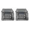 2x Black Plastic Reptile Food Feeding Box Spiders Breeding Cage for Lizards