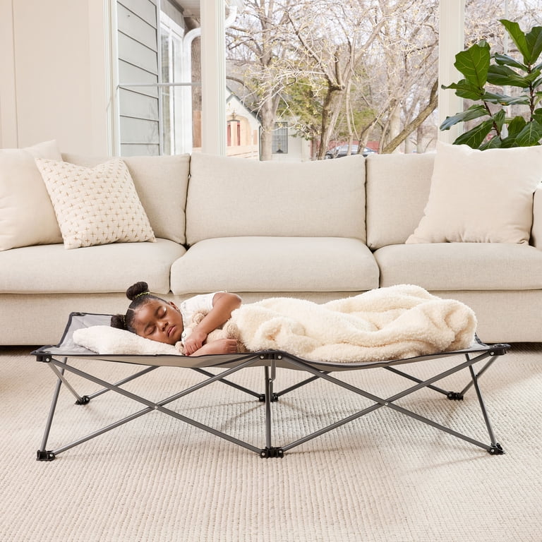 Regalo Extra Long My Cot Portable Toddler Bed, Gray photo 6