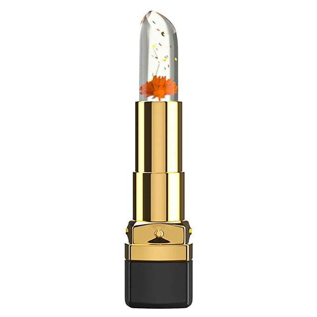 Fiudx Lápiz Labial de Flores, Bálsamo de Gelatina de Flores Secas, Brillo Hidratante En Cambio de Temperatura, Maquillaje de Moda Diario, Regalo para Mujer, Cuidado Incluido Las 24 Horas.
