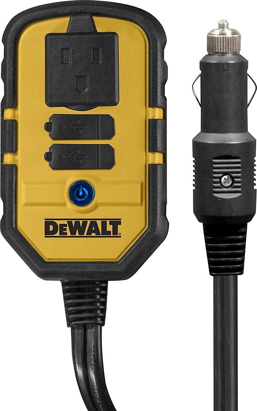 DXAEPI140 Power Inverter 140W Car Converter: 12V DC to 120V AC Power Outlet with Dual 3.1A USB Ports