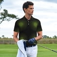 thumbnail image 3 of Balery Mandala With Marijuana Leaf Camisa Polo de Hombre con Estampado, de Manga Corta y Tejido Medio, Camisa Tipo Golf Polo-Medium, 3 of 6