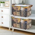 thumbnail image 2 of Yayeee Foldable Storage Basket for Shelves with Handles Waterproof Cloth Bins, Bright Skeleton, 2 of 7