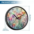 thumbnail image 3 of Voice Activated Clock with Glow Light 12 Inch Large Silent Wall Clock Battery Operated for Home Decor Colorful Tulips, 3 of 8