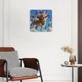 thumbnail image 2 of Square Wall Clock,Playful Kitten With Fur Brown And Golden In Color,Silent Non-Ticking Wall Clock Decor for Home Office Kitchen Living Room Bedroom(14inch), 2 of 4