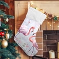 thumbnail image 5 of Coolnut 2 PCS Christmas Stocking Pink Flamingos Big Warm 17.7 x 12 Inch Hanging Xmas Stockings Decoration for Family Holiday Party Ornaments Decor Fireplace, 5 of 7