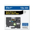 thumbnail image 4 of Brother Genuine P-touch TZE334 1/2" Gold on Black Laminated Label Tape, 4 of 6