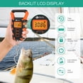 thumbnail image 3 of ORIA Portable Fishing Scale, 110lb/50kg Digital Hanging Hook Scale with Backlit LCD Display for Luggage, Orange, 3 of 7