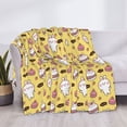 thumbnail image 3 of Fotbe Rabbit Hunger Manta de Franela con Estampado, Manta Ultrasuave para Cama, Sofá, Auto, Hipoalergénica y Antibolitas-40"x30", 3 of 6