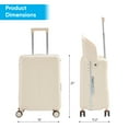 thumbnail image 2 of TBAU Ride-On Suitcase for Kids with Foldable Seat,20" Luggage with TSA Lock for Travel,Beige, 2 of 7