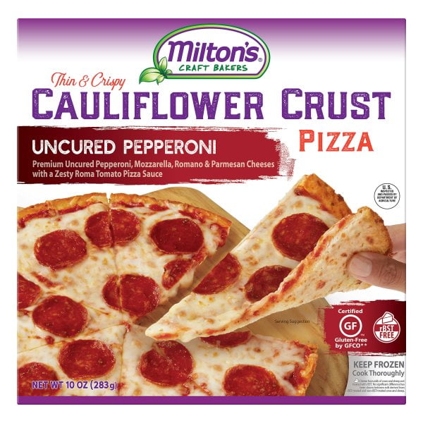 Milton&#39;s Frozen Uncured Pepperoni Cauliflower Crust Pizza - 10oz