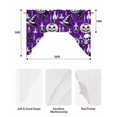 thumbnail image 5 of Purple Halloween Swag Valances for Windows, Small Curtains Drapes, Pumpkins Skull Mushroom Kitchen Window Curtains Over Sink Rod Pocket Window Treatment Valance for Bedroom/Bathroom 56"x36", 5 of 5