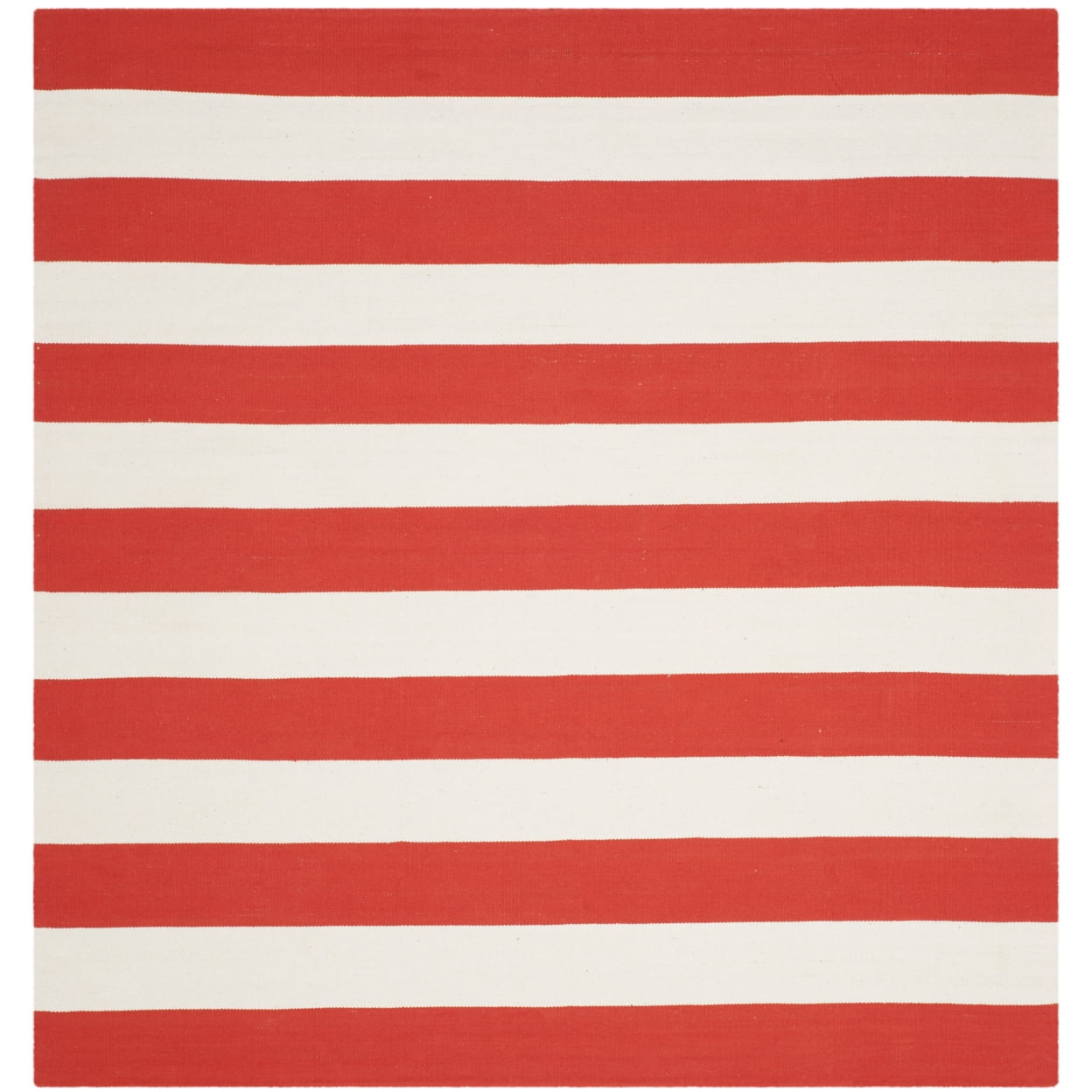 SAFAVIEH Montauk Saranna Striped Cotton Runner Rug, Rust/Ivory, 2'3" x 7'