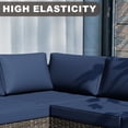 thumbnail image 5 of MeetLeisure Patio Furniture Sets, Modular Rattan Outdoor Patio Sectional Furniture Sofa Set for Garden, Backyard and Poolside, Blue, 5 of 8