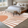 thumbnail image 5 of Rectangle Area Rug 5x8ft,Boho Sun Arch Orange Stripe Washable Carpet Non-Slip Runner Accent Rugs Indoor Floor Mat for Bedroom Living Room Decor,Abstract Lines Modern Art, 5 of 9