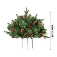 thumbnail image 3 of Outdoor Christmas Tree Frosted Urn Filler, Artificial Small Xmas Tree, Pathway, Porch, Table, Yard Decorations, With Pine Cones & Red Berries, 17.7 Inch, 3 of 8