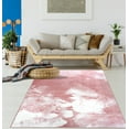 thumbnail image 3 of La Dole Rugs Pink White Red Abstract Rustic Modern Marble Pattern Area Rug For Living Room Bedroom Hallway Runner Tapis, 3 of 7