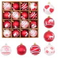 thumbnail image 2 of Bolas navideñas de plástico electrochapado, juego de bolas para colgar en el árbol de Navidad, ambiente navideño, accesorios y decoraciones navideñas., 2 of 6