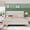 Ivory White, variant on Eastvita Upholstered Queen-Size Bed Frame with Wingback Headboard Solid Wooden Slats/Noise-Free Frame/No Box Spring Needed
