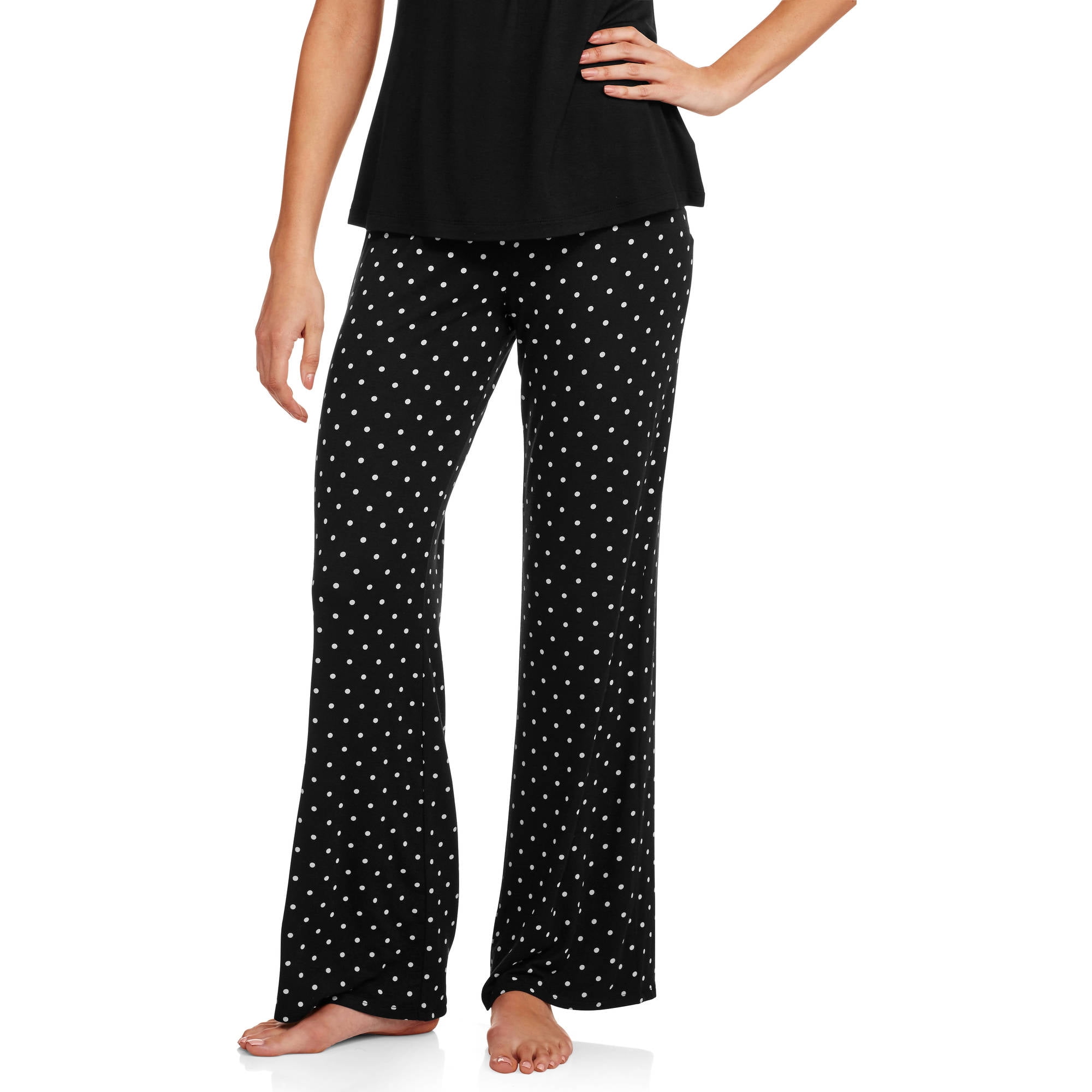 NEW Womens Sleep Shorts Pajamas Plus Size 3X Black White Diamond Rayon PJ Bottom