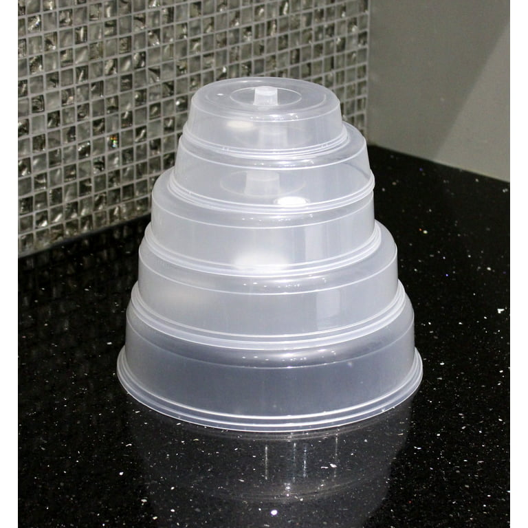 5 Piece Ventilated Microwave Covers Adjustable Steam Vents Assorted Sizes BPA Free