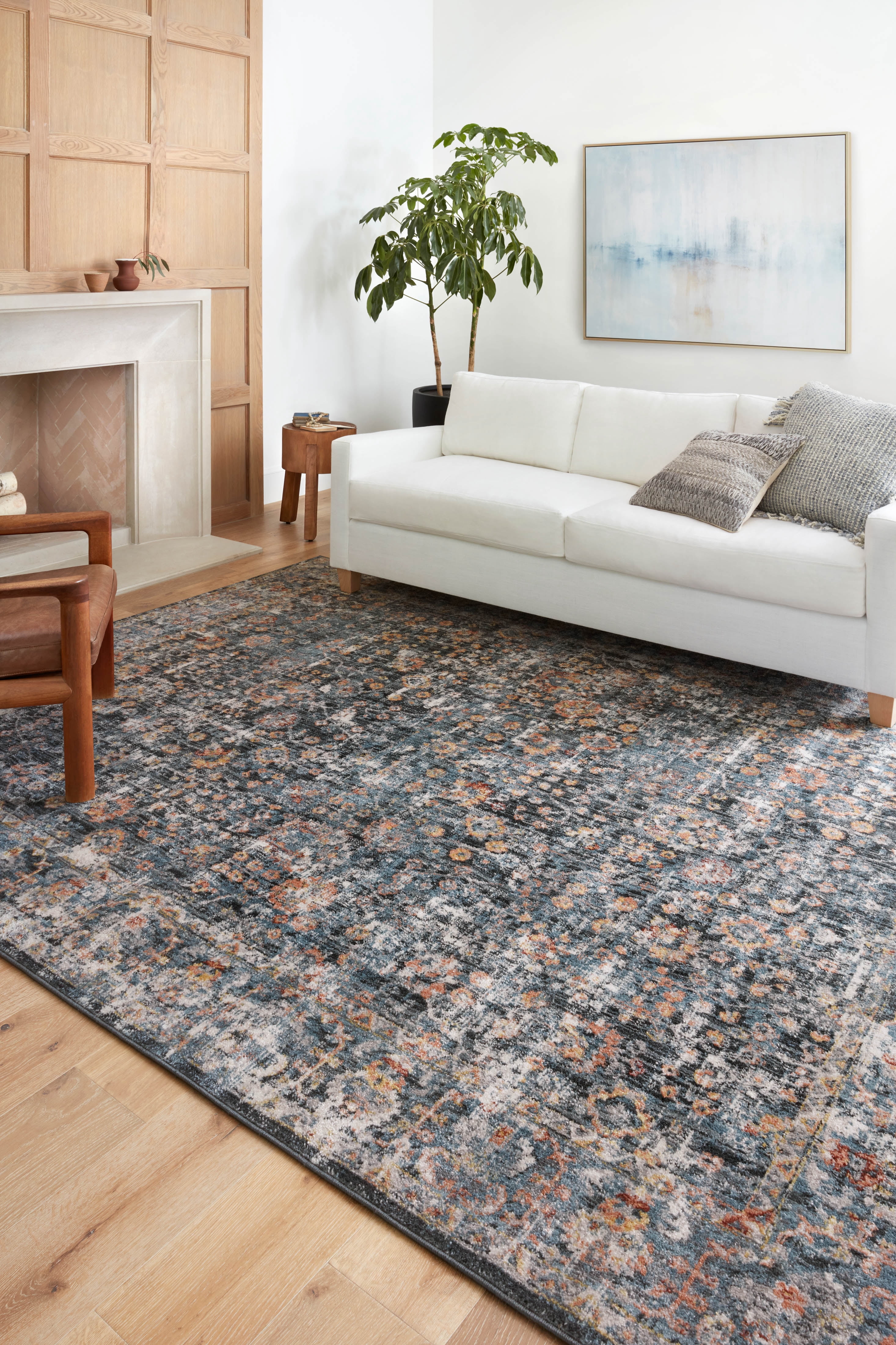 Loloi Cassandra Collection CSN-05 Blue / Multi Oriental Area Rug 5'-3" x 7'-9"