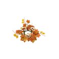 thumbnail image 2 of Artificial Maple Leaf Candle Holder Set, Fall Wreath Centerpiece For Table, Thanksgiving Party, Or Halloween Decoration, 2 of 6