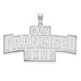 thumbnail image 1 of 10k White Gold LogoArt Official Licensed Collegiate University of San Francisco (USF) XL Pendant, 1 of 4