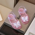 thumbnail image 2 of Wolcakyue Princess Jelly Sandals Glitter Jelly Sandals Mary Dance Shoes Girls Flat Sandal Water Shoes for Kids Toddler,Pink 12.5, 2 of 5