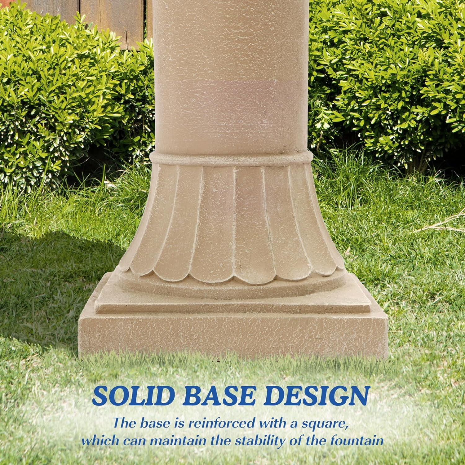 MAGIC UNION Outdoor Garden Water Fountains, 48.4" H Italian Style Fountains and Waterfalls Outside, 3-Tier Large Bubbler Cascading Indoor Floor Water Fountain Features with Pump for Home Yard Decor