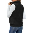 thumbnail image 5 of Women's Outwear Vests Up Sleeveless Furry Fall Winter Warm Coat With Two Pockets Artificial Wool Zip Vest Coat Women Long Jacket Scrub Jacket, 5 of 9